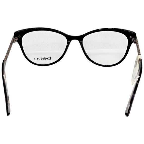 Bebe BB4181 Jet Black Eyeglass Frames 52-16-135 Women’s Cat Eye Rhinestone Glass - Picture 9 of 9